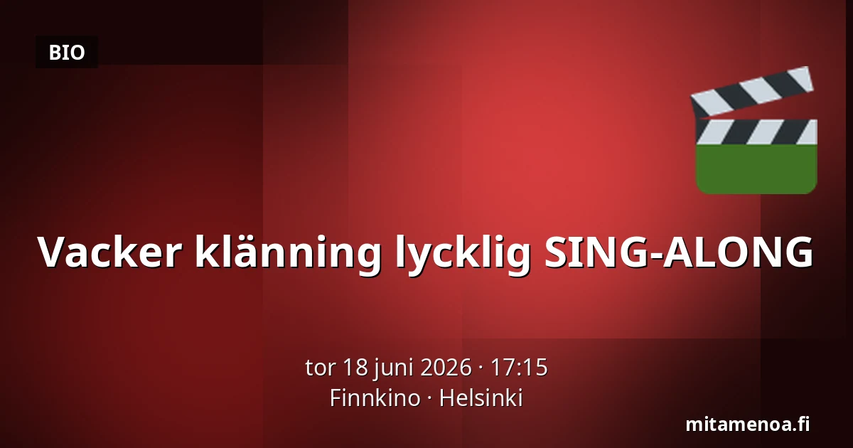Vacker klänning lycklig SING-ALONG — Finnkino, Helsingfors