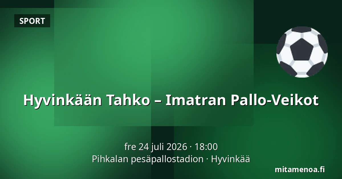Hyvinkään Tahko – Imatran Pallo-Veikot — Pihkalan pesäpallostadion, Hyvinge