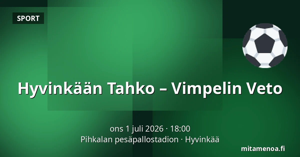 Hyvinkään Tahko – Vimpelin Veto — Pihkalan pesäpallostadion, Hyvinge