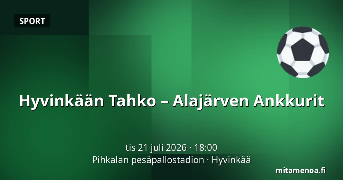 Hyvinkään Tahko – Alajärven Ankkurit — Pihkalan pesäpallostadion, Hyvinge