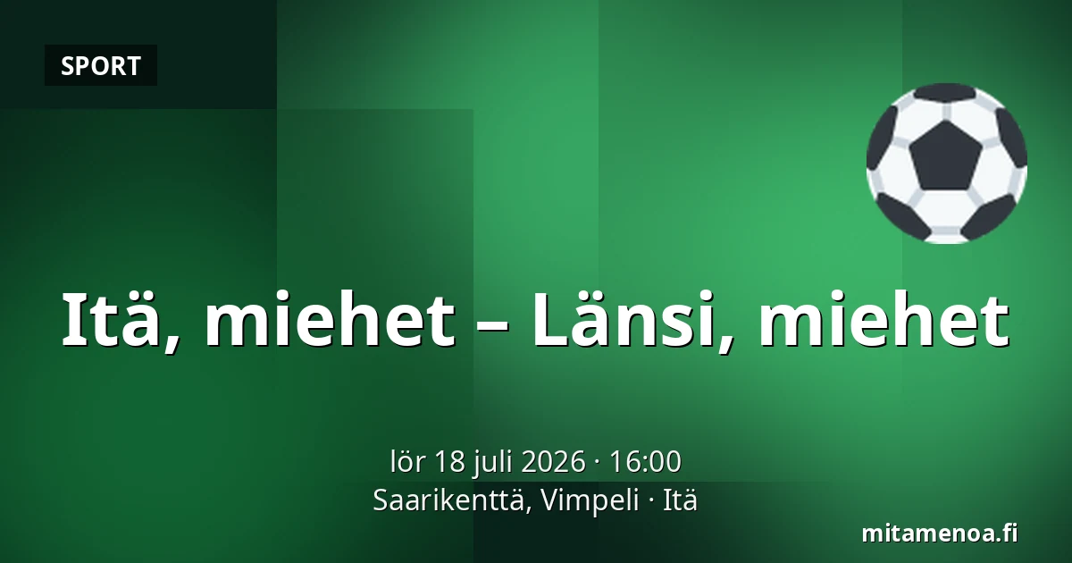 Itä, miehet – Länsi, miehet — Saarikenttä, Vimpeli, Itä