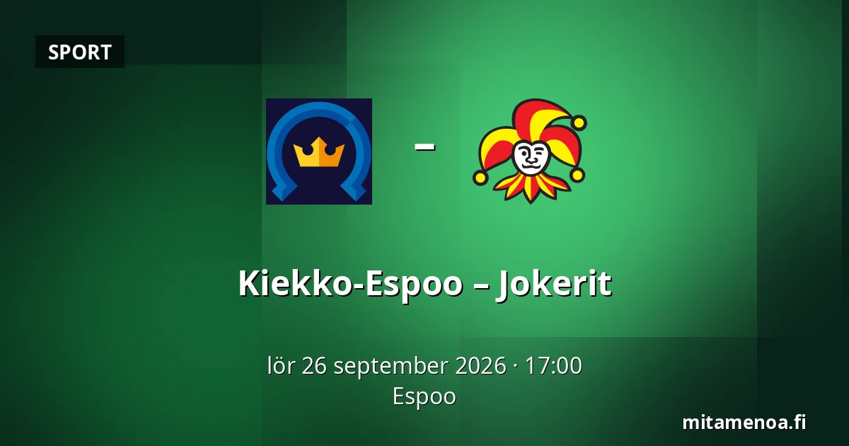 Kiekko-Espoo – Jokerit — Esbo