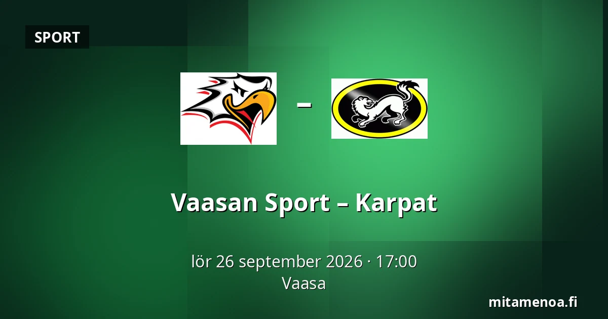 Vaasan Sport – Karpat — Vasa