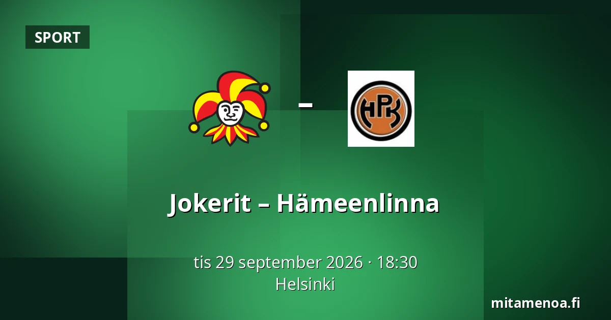 Jokerit – Hameenlinna — Helsingfors