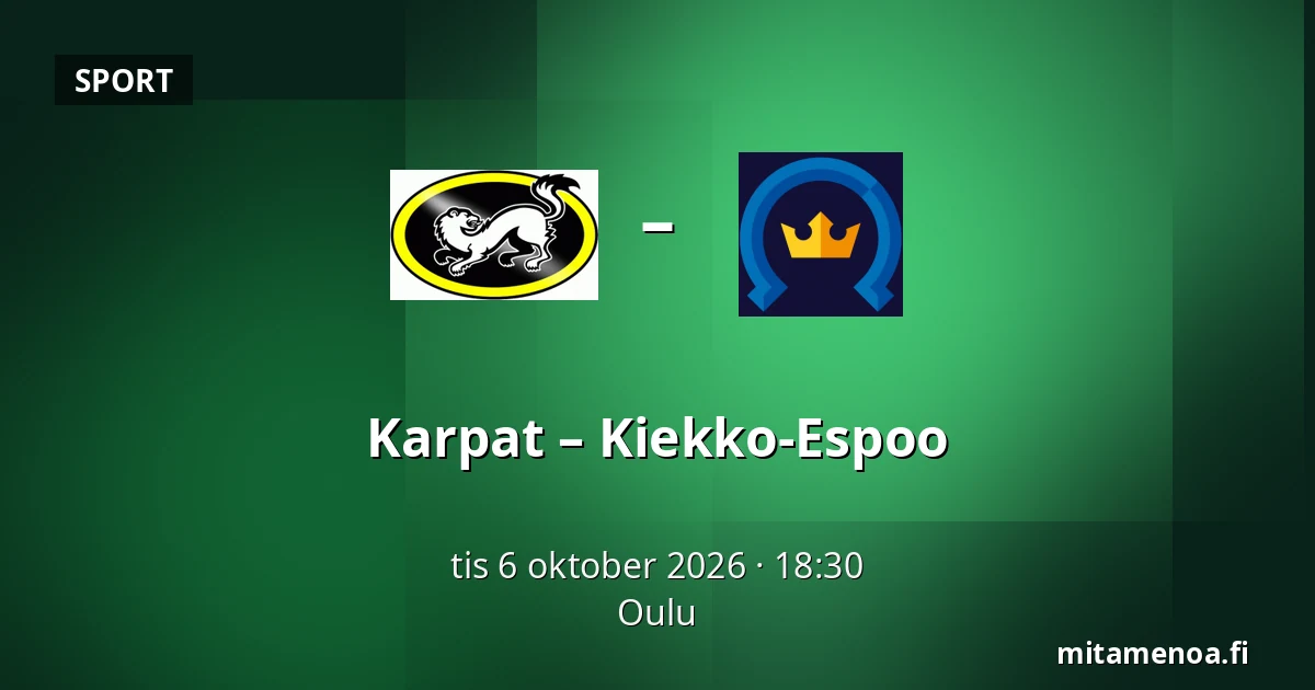 Karpat – Kiekko-Espoo — Uleåborg