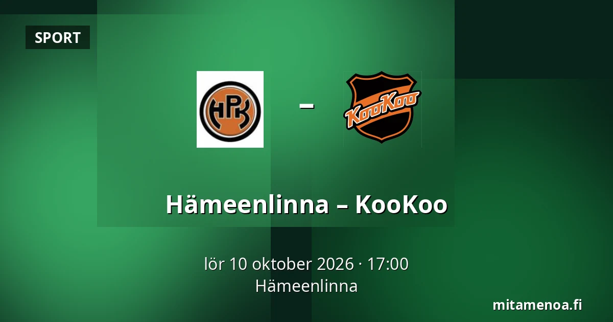 Hameenlinna – KooKoo — Tavastehus