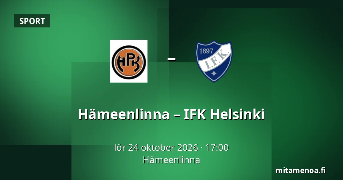 Hameenlinna – IFK Helsinki — Tavastehus