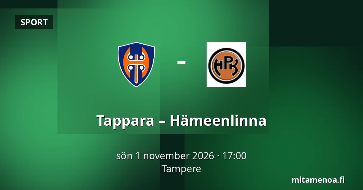 Tappara – Hameenlinna — Tammerfors