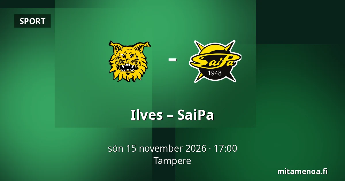 Ilves – SaiPa — Tammerfors