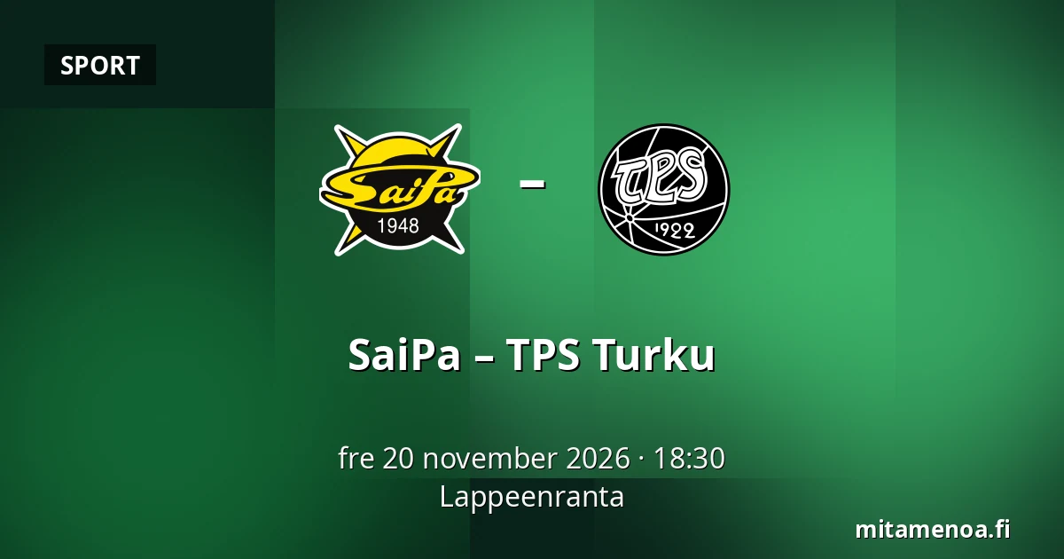 SaiPa – TPS Turku — Villmanstrand