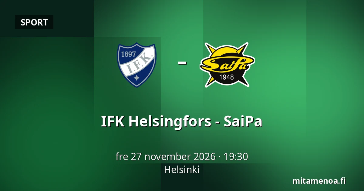 IFK Helsinki – SaiPa — Helsingfors