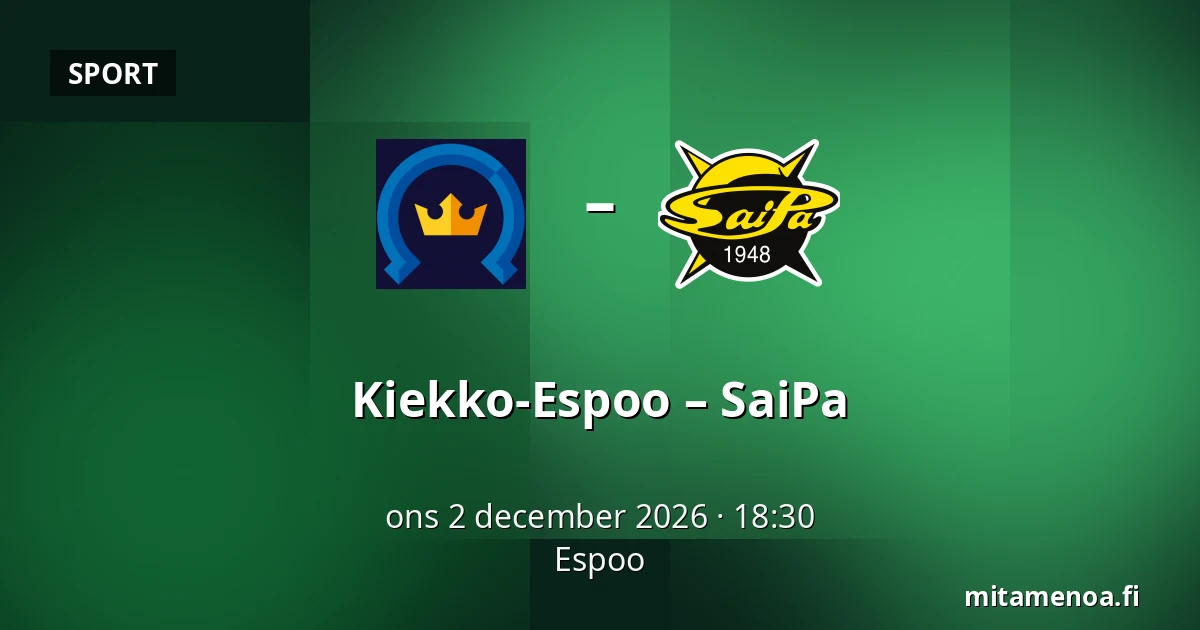 Kiekko-Espoo – SaiPa — Esbo
