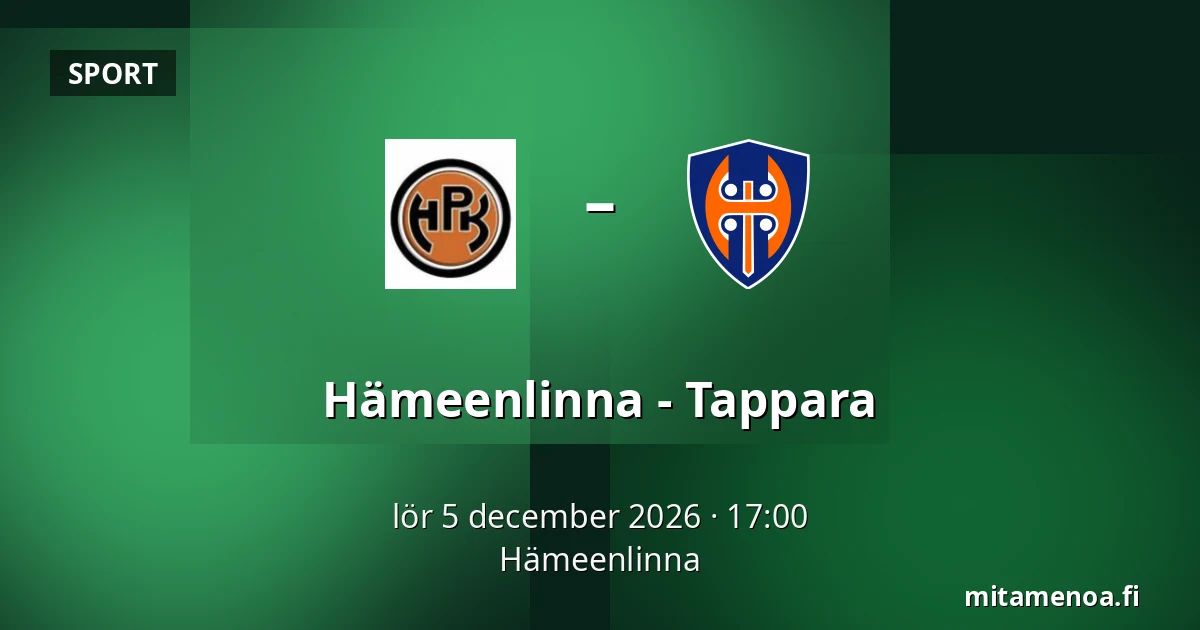 Hameenlinna – Tappara — Tavastehus