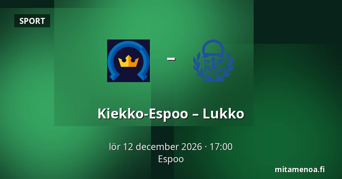 Kiekko-Espoo – Lukko — Esbo