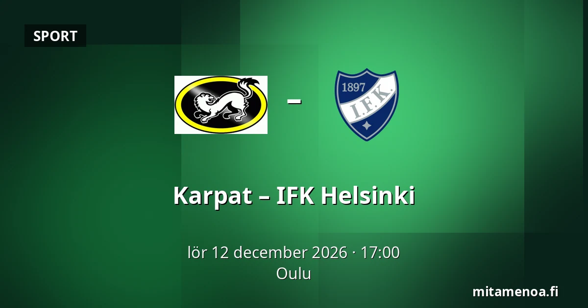 Karpat – IFK Helsinki — Uleåborg
