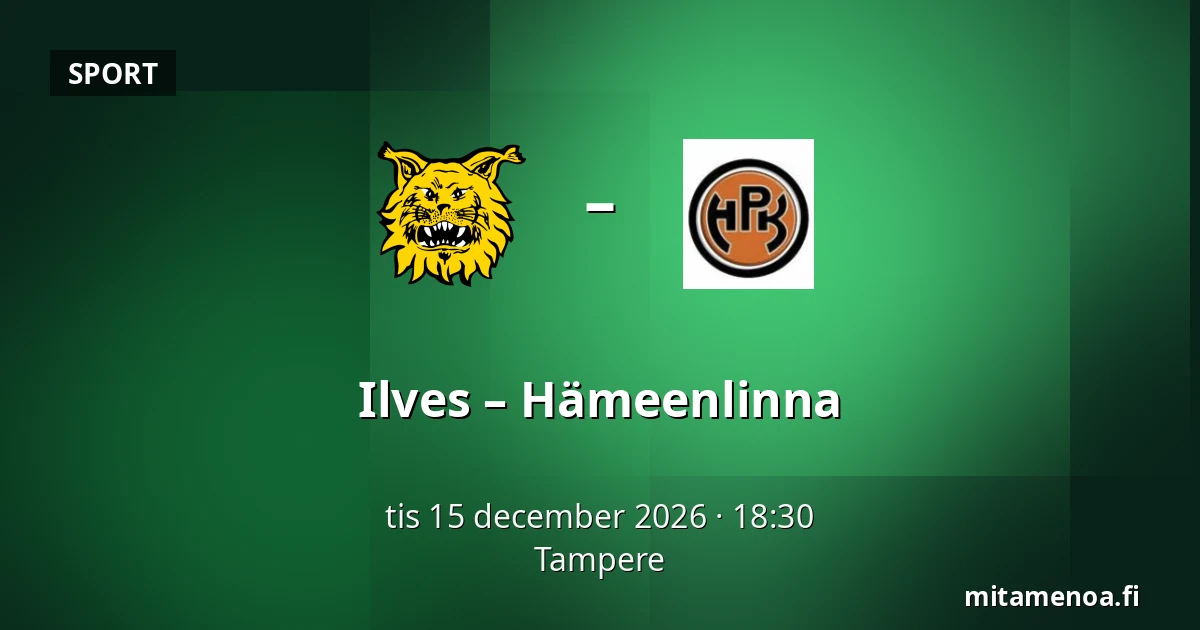 Ilves – Hameenlinna — Tammerfors