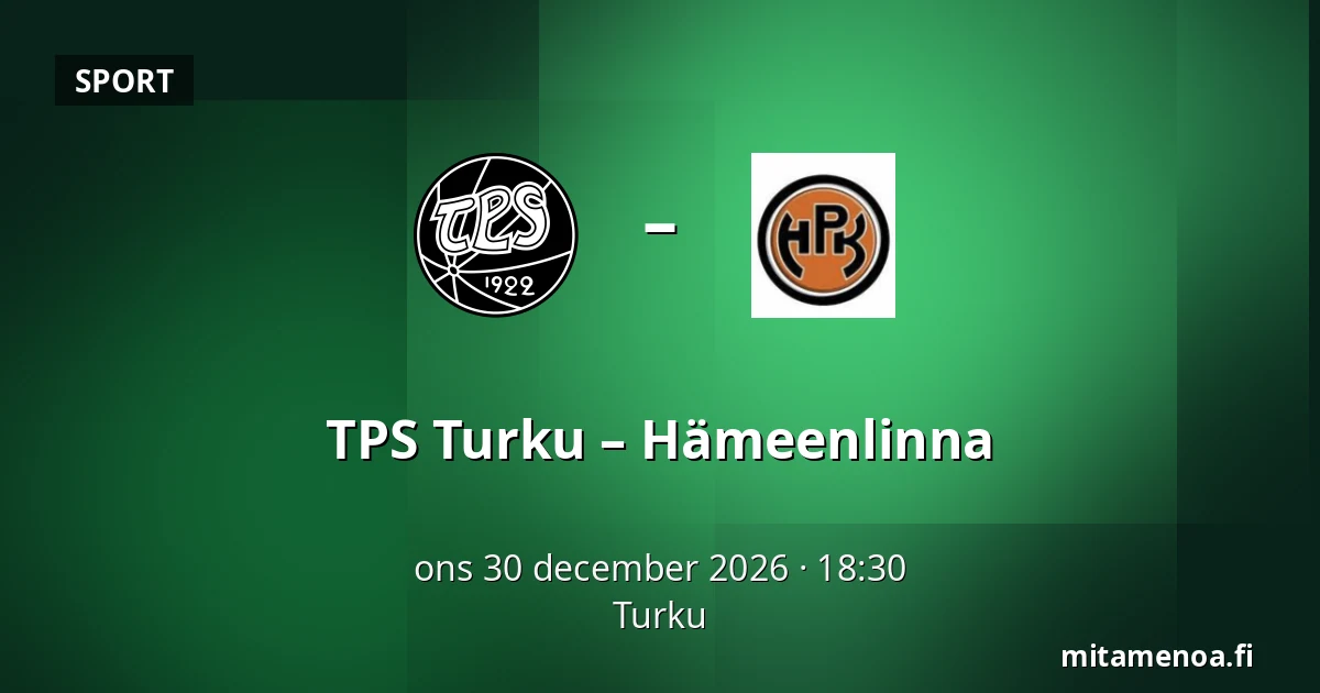 TPS Turku – Hameenlinna — Åbo