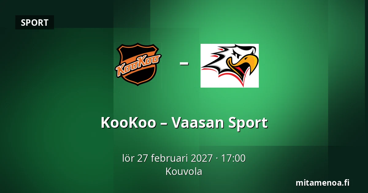 KooKoo – Vaasan Sport — Kouvola