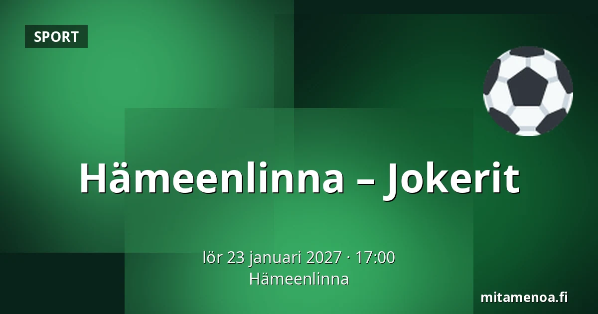 Hameenlinna – Jokerit — Tavastehus