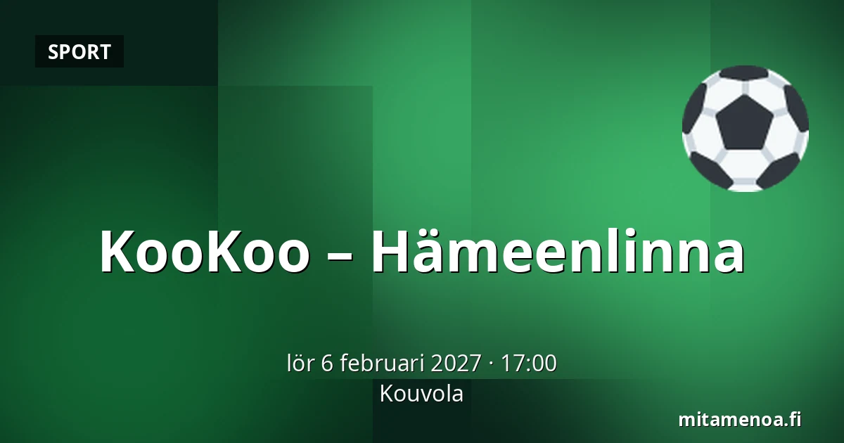 KooKoo – Hameenlinna — Kouvola