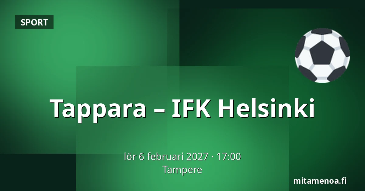 Tappara – IFK Helsinki — Tammerfors