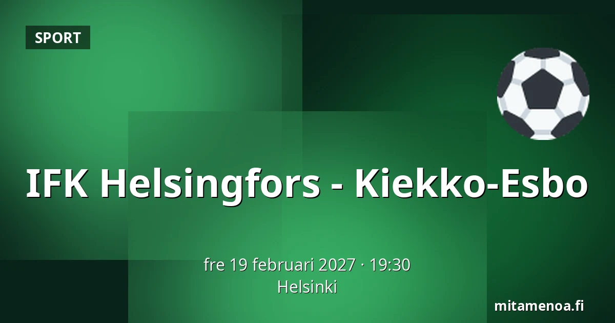 IFK Helsinki – Kiekko-Espoo — Helsingfors