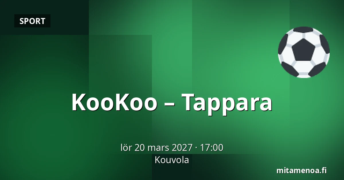 KooKoo – Tappara — Kouvola