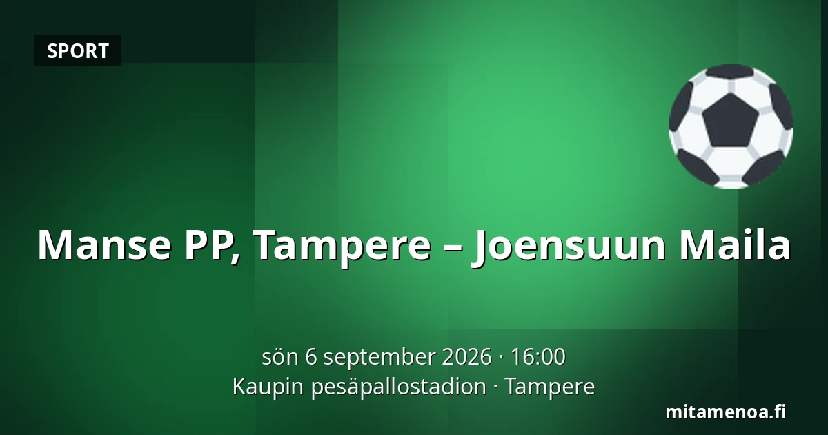 Manse PP, Tampere – Joensuun Maila — Kaupin pesäpallostadion, Tammerfors