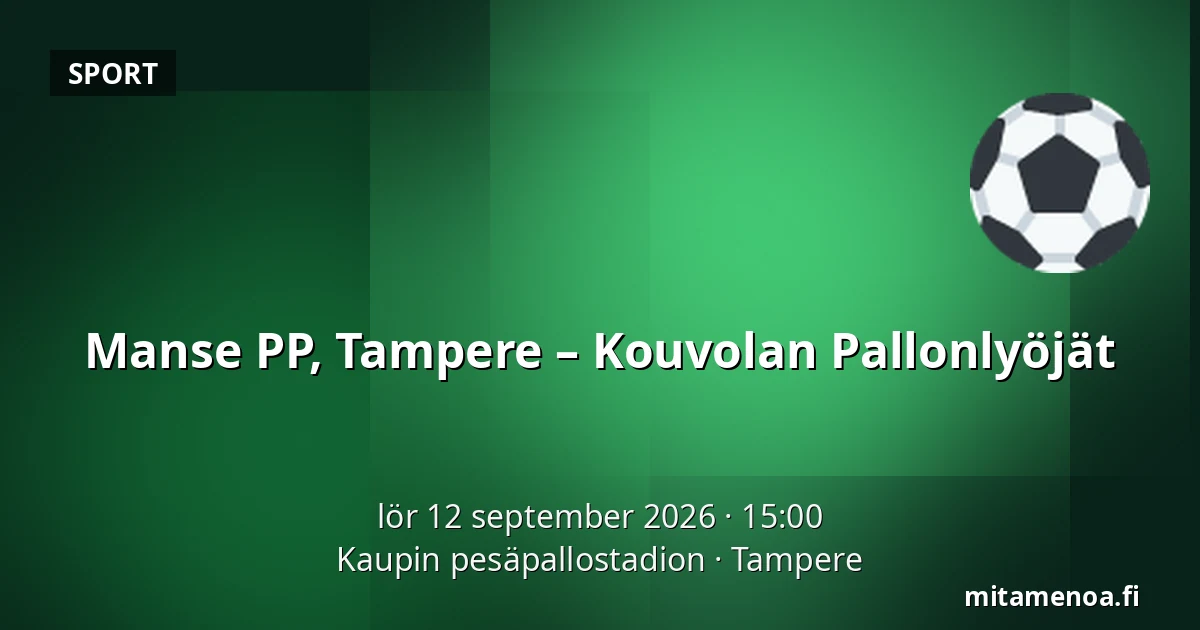 Manse PP, Tampere – Kouvolan Pallonlyöjät — Kaupin pesäpallostadion, Tammerfors