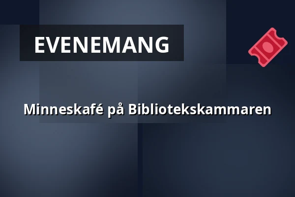 Minneskafé på Bibliotekskammaren — Kirjastokammari, Vesanto