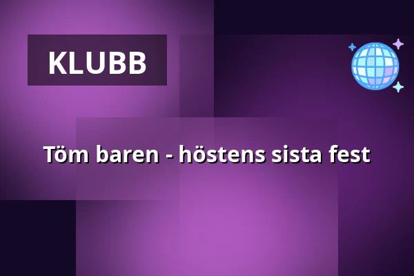 Töm baren - höstens sista fest — Meijerin Maitobaari, Sysmä