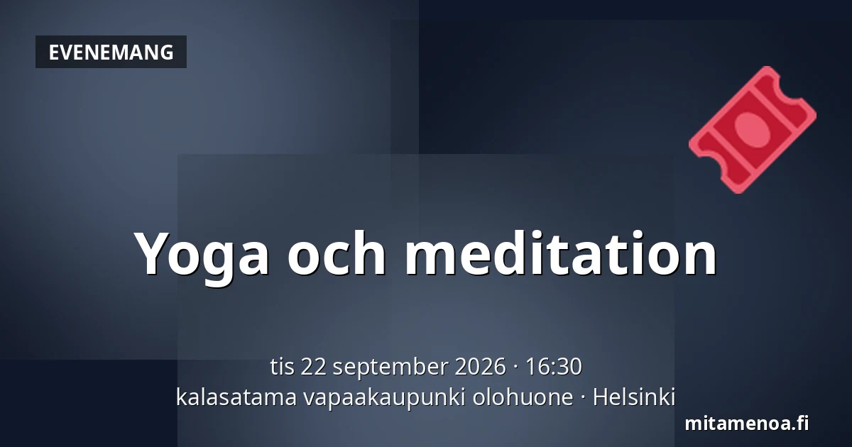 Yoga och meditation — kalasatama vapaakaupunki olohuone, Helsingfors