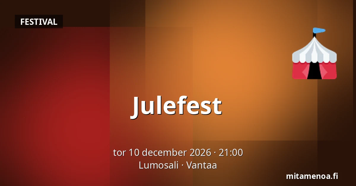 Julefest — Lumosali, Vanda