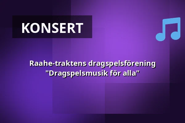 Raahe-traktens dragspelsförening "Dragspelsmusik för alla" — Raahesali, Brahestad